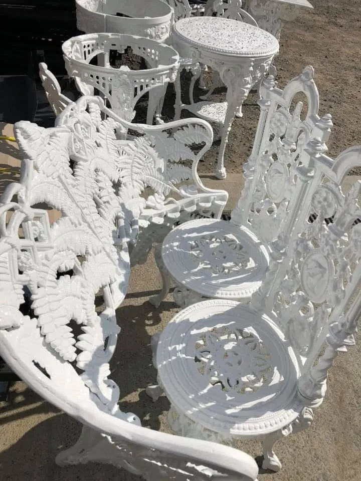 Powder coated garden furniture and metalwork by Hereford Coatings