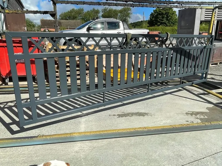 Powder coated staircase, railings and gates by Hereford Coatings